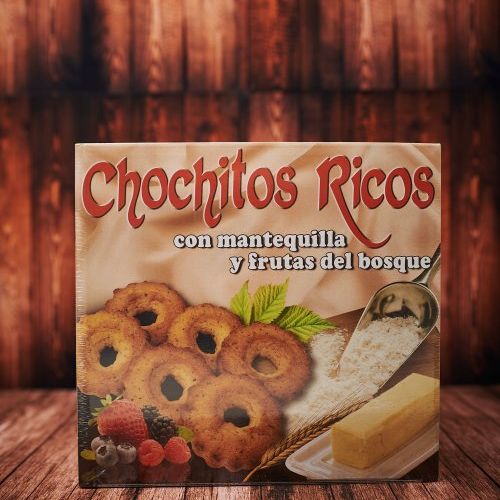 Caja 350 gr Chochitos con Mantequilla y Frutas del Bosque